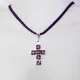Small Cross - Anahita-Purple Suedine - 1
